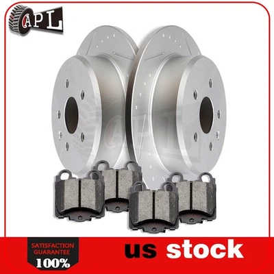 Rear Brake Rotors Discs + Ceramic Pads Kit For 1998 1999-2000 Lexus GS300 GS400 - Image 1 of 4