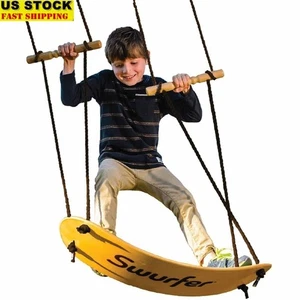 Stand Up Surf Schaukel Holz Outdoor Schaukel Kinder Erwachsene 200lbs Kapazität - Bild 1 von 7