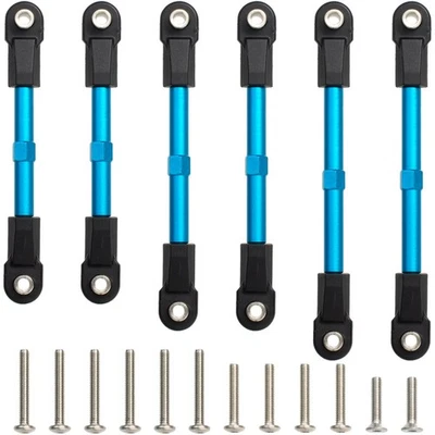 6Pcs Adjustable Aluminum Turnbuckles Camber Links for Traxxas Slash Rustler Hoss - Image 1 of 3