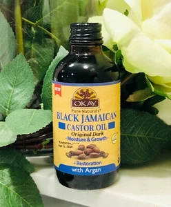 OKAY - BLACK JAMAICAN CASTOR OIL + RESTORATION WITH ARGAN 4oz - Picture 1 of 2