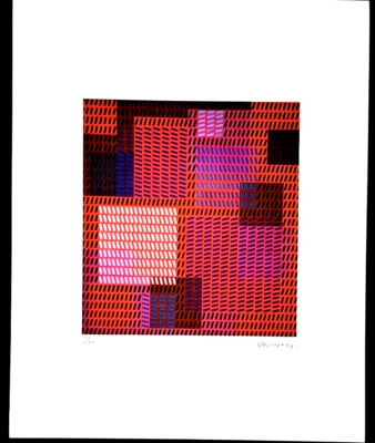 Reproduktion Vasarely- 50 cm x40 cm -Limitiert Nr. 201/500  NEU IM PROGRAMM - Bild 1 von 2
