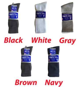 3 Pairs Diabetic CREW circulatory Socks Health Men’s & Women's Cotton ALL SIZE - Picture 1 of 15