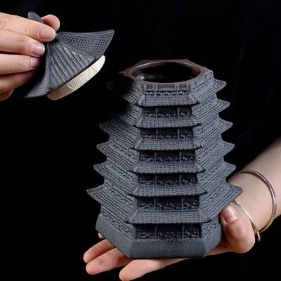 Carrito de té de arena púrpura de cerámica de gran tamaño caja de almacenamiento sellada grande adornos Foto 1 de 4