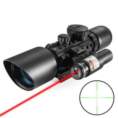 Tactical Reflex Optics Sight Illuminated Riflescope Red Dot Laser Sight 3-10x42E - Image 1 of 4