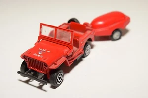 1:43 SOLIDO CAMION DEI POMPIERI JEEP WILLYS CON RIMORCHIO OTTIME CONDIZIONI - Foto 1 di 7