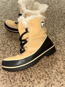 NEW Sorel Woman's Size 10 Tivoli II Snow Boots Faux Fur Suede Leather NL2089-373 - Picture 1 of 5