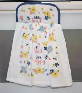 Bee Kind Hanging Kitchen Towel Pot Holder Decorative Hand Towel - Picture 1 of 5