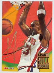 1994-95 Hoops Skybox Gold Signature Grant Hill Rookie RC, Detroit Pistons