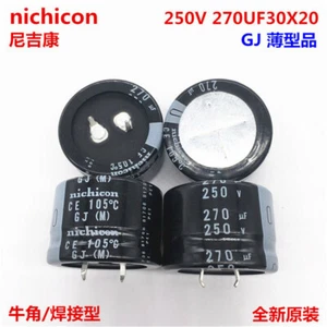 2pcs/10pcs 270uf 250v Nichicon GJ 30x20mm 250V270uF Snap-in PSU Capacitor - Picture 1 of 3