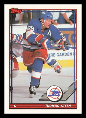 Thomas Steen #218 1991-92 Topps Winnipeg Jets Hockey - Image 1 of 2
