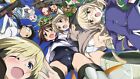 Anime ecchi strike witches panties girls sky group of Playmat Game Mat Desk