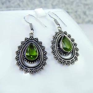 Ohrringe märchenhaft Damenohrringe Edelstein Peridot Filled Sterling Silber 925 - Bild 1 von 2