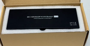 HDMI &DP KVM 3 Monitor 4PC Switch 4x3 HDMI2.1 DP1.4 USB3.0 - Bild 1 von 7