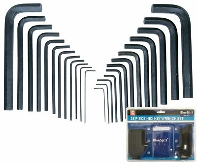 BlueSpot Metric & Imperial Hex Allen Key Set Kit Allan Alan Alen 25pc With Pouch - Image 1 of 3