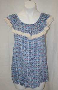 Roberta Roller Rabbit Lucia Geometric Off the Shoulder Top Blouse Size L NEW - Picture 1 of 13