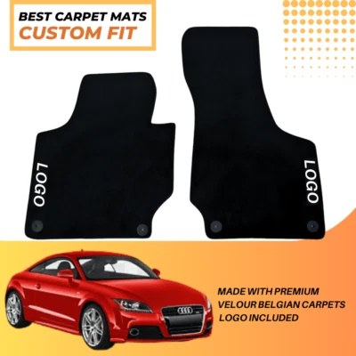 Tapete dianteiro dois tapetes de assoalho de carro para Audi TT 2006-2014 Mk2 forros automáticos à prova d'água - Imagem 1 de 3