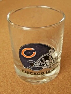 Chicago Bears helmet logo clear large shot glass shotglass full color NFL - Picture 1 of 12