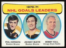 1971-72 Topps #1 Goals Leaders Phil Esposito Johnny Bucyk Bobby Hull VG