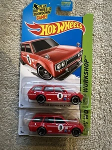 Juego Hot Wheels 1971 Red Datsun Bluebird WAGON 510 2014 parrilla variante malla suave - Imagen 1 de 11