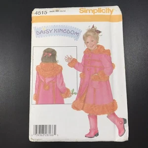 Cappotto in pile bambino Simplicity 4515 margherita regno con cappuccio rimovibile taglie 5 6 7 8 - Foto 1 di 5