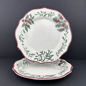 Better Homes & Gardens WINTER FOREST Dinner Plates (2) Heritage Christmas MINT - Picture 1 of 23