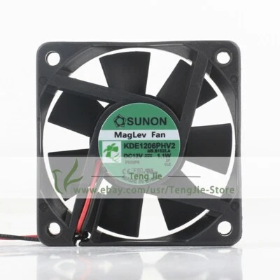 Sunon KDE1206PHV2 DC12V 0.09A 1.1W 6CM 60x60x25 2Wire Axial Original Cooling Fan - Image 1 of 4