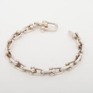 Tiffany Hardware small link Bracelet 925 16.5g Silver - Picture 1 of 4