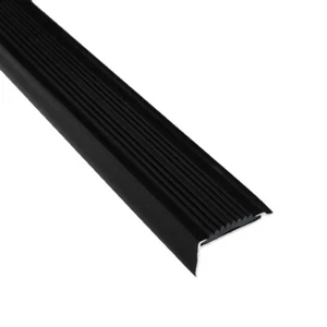 Treppenkantenprofil - Schwarz - Alu mit Gummi-Einlage - 42 x 22 x 1350 mm - 15 S - Bild 1 von 4