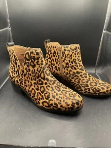 STIVALETTO DONNA NUOVO CON ETICHETTE VIONIC CLARA LPRD LEOPARDO PELO DI VITELLO ZIP LATERALE TAGLIA 8 - Foto 1 di 12