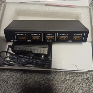 HDMI High Speed Splitter 1:4 Auflösungen FullHD 1080p, und DVI-D bis 1920x1200 - Bild 1 von 6