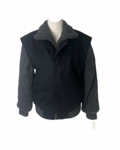 Men’s Size 36 Members Only Jacket Europe Craft Black and Grey Wool Blend - Picture 1 of 12