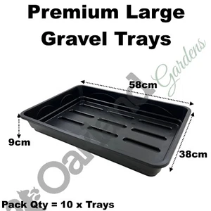 Premium Garden Seed Gravel Trays No Holes Large 58cm Strong Long Life Qty = 10 - Picture 1 of 4