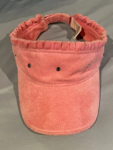 Gymboree Pink Terry Cloth Sun Visor Adjustable  Rhinestone Accents Girls Sz 8+ - Picture 1 of 7