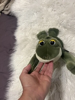 Flopsies Aurora  Lovey Security Plush Frog Green Yellow Spots White 14” Tag - Image 1 of 4