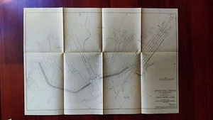 1913 Panamakanal Skizze Karte Generalplan von Gatun Schleusen und Damm - Bild 1 von 3