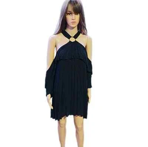 Mujer Anthropologie Entro L Negro Boho Hombro Frío Vestido - Imagen 1 de 5
