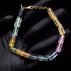 Herausragendstes mehrfarbiges Fluorit 98,00 kt Perlenarmband VK 04 E644 - Bild 1 von 3