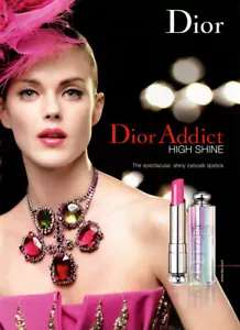 2008 Dior Addict high shine lipstick makeup 1-page MAGAZINE AD - Picture 1 of 1