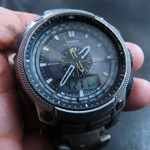 Titanium PRG-500T Casio Full Auto Light Pro Trek Quartz Men Watch - Picture 1 of 9