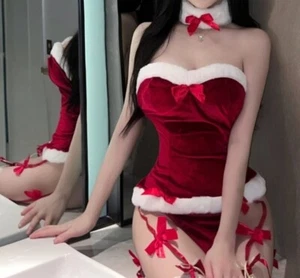 Sexy Disfraz de Conejito de Navidad de 6 Piezas para Halloween, Navidad, Fiestas de Año Nuevo - Imagen 1 de 8
