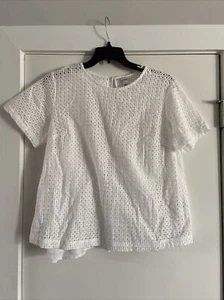 A new day white eyelet layered top xl loc3 - Picture 1 of 6