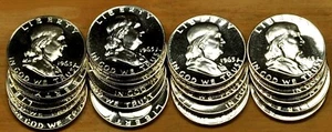 Roll of 20 Choice to GEM Proof 1963 Franklin Half Dollars - Picture 1 of 1