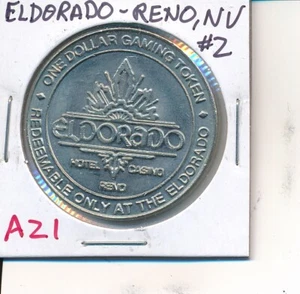 1 $ CASINO TOKEN - ELDORADO RENO NV #A21 NICE - GAMING DOLLAR - Bild 1 von 2