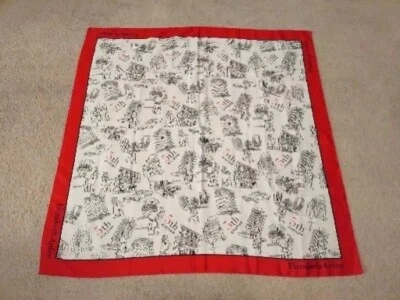 Bufanda envolvente vintage Elizabeth Arden 5th Avenue blanca roja negra años 90 Foto 1 de 4