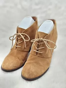 Stivaletti da donna Etienne Aigner Camelot E-Zita in pelle con lacci zeppa taglia 8M - Foto 1 di 18