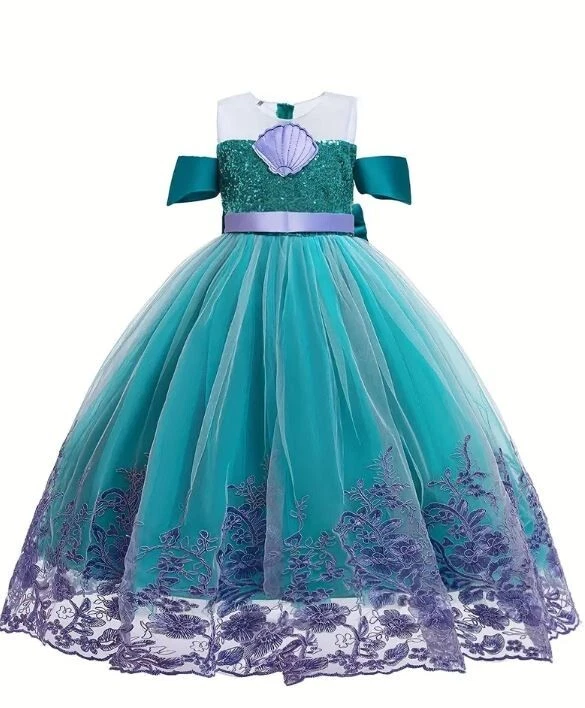 Vestido de sirena con encaje 9-10 años Foto 1 de 4