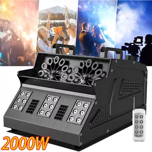 RGB Bubble Fog Machine LED Lights DMX Wireless Bubble Machine Smoke for Stage US - Picture 1 of 10