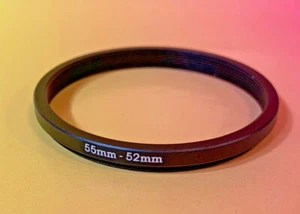 55-52mm STEP DOWN ADAPTER RING to- Camera Camcorder Video 55-52 mm 55MM-52MM - Picture 1 of 6