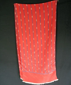 Vintage GUCCI Straps/Bits Silk Scarf/Muffler - Picture 1 of 5