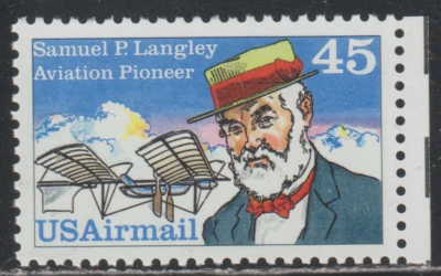 US 1988 SC# C118 - Aviation Pioneer - Samuel P. Langley - M-NH Lot # 593  - Image 1 of 2